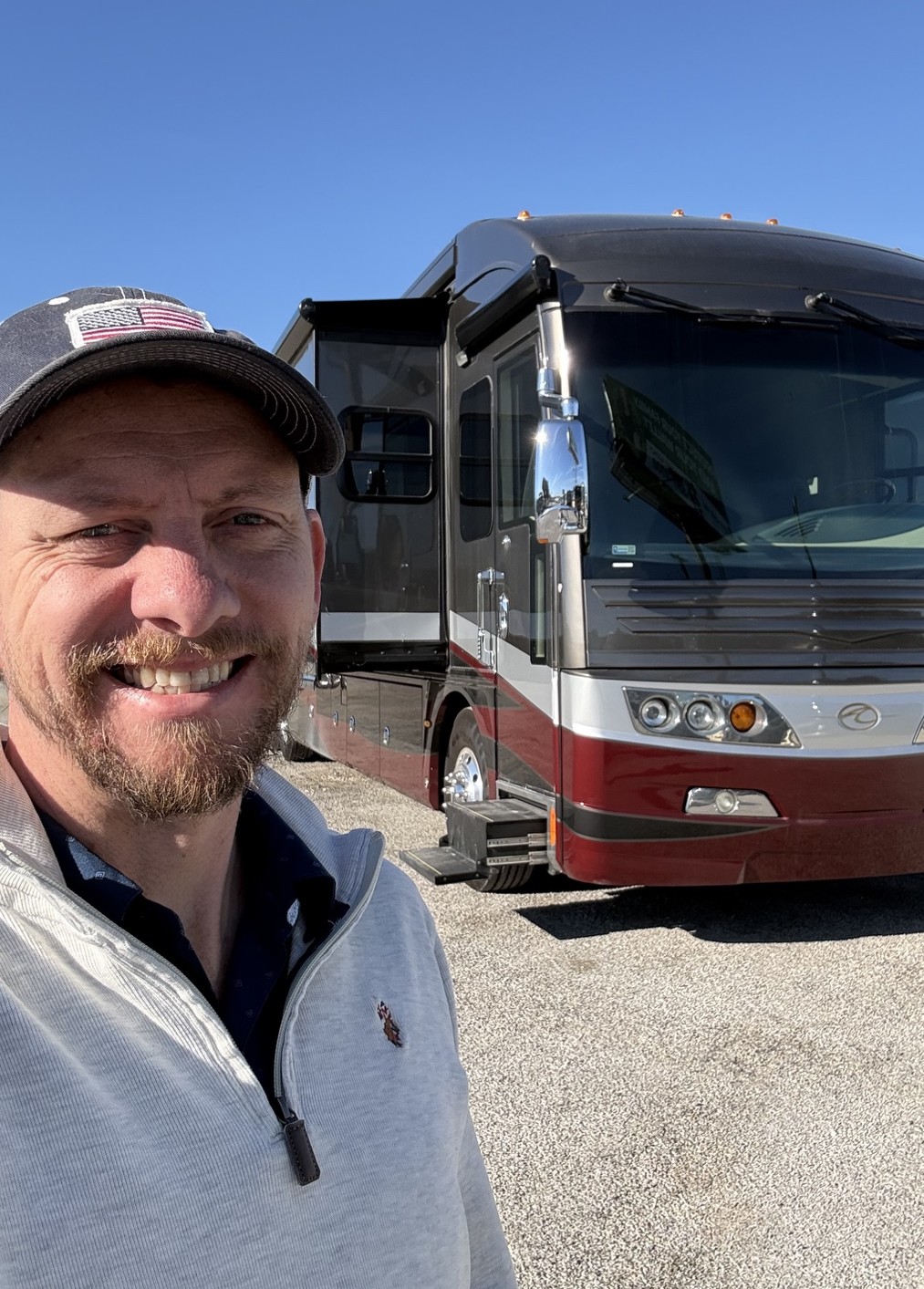 Waylon Perryman with luxury RV